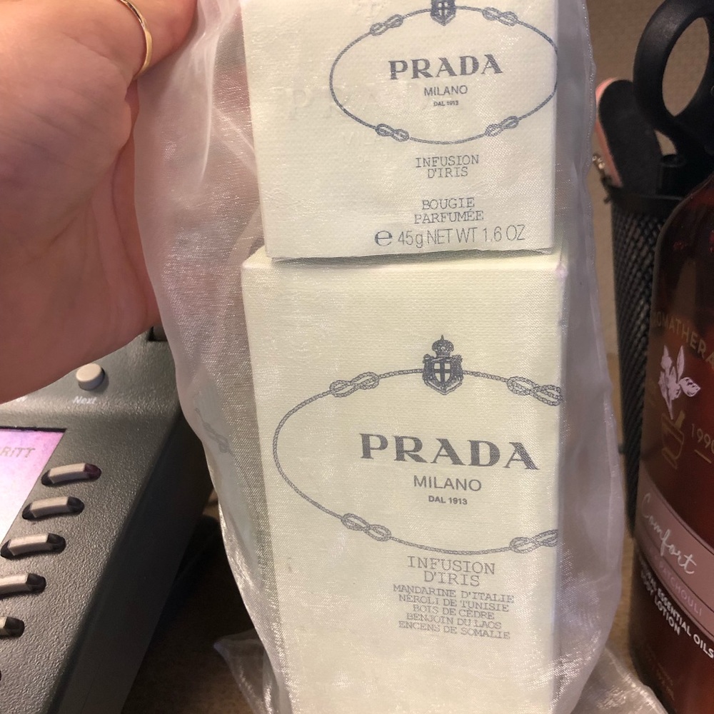 Prada lotion 8.5ml and small candle